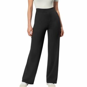 Ninepine Asana Relaxed Straight Pant High Waist Wide Leg Black Small 28” NWT NEW